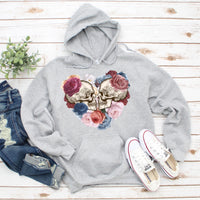 Rose Skulls Hoodies- Full Length and Cropped