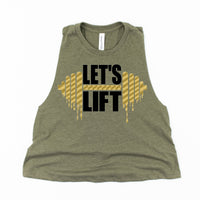 Let's Lift Muscle Crop Top, Workout Tank Top, Workout Crop Top, Gym Tank Top, Workout Funny Shirt, Crossfit, Weightlifting, Powerlifting