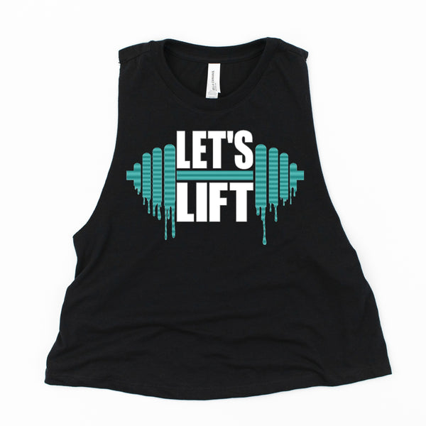 Let's Lift Muscle Crop Top, Workout Tank Top, Workout Crop Top, Gym Tank Top, Workout Funny Shirt, Crossfit, Weightlifting, Powerlifting