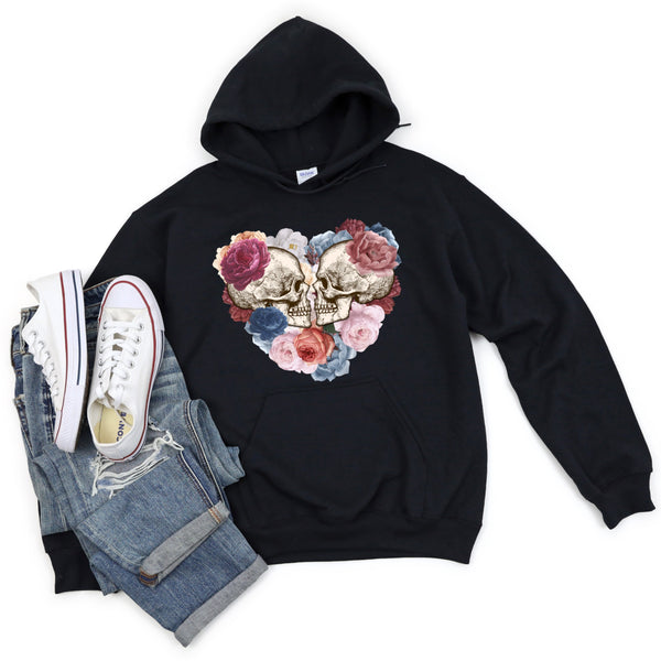 Rose Skulls Hoodies- Full Length and Cropped