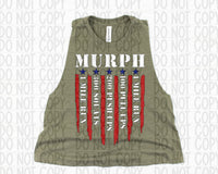 Murph Tank, Murph Workout Tank, MURPH WOD Shirt, Hero Workout, Memorial Day Shirt, 4th of July Shirt, Crossfit Shirt, Workout Crop Top