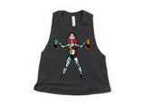 Workout Sally Works Out Muscle Crop Tank, Sally, Nightmare Before Christmas, Halloween Tank