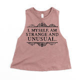 Beetlejuice- I Myself Am Strange and Unusual Cropped Muscle Tank Top